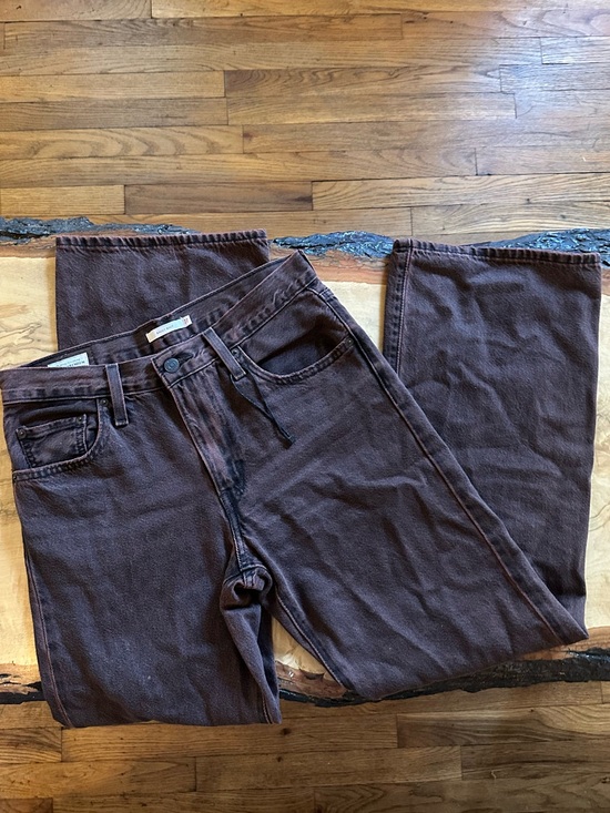 Levi's Denim - Levi’s Baggy Bootcut Jeans in Acid Wash Brown/Rust 27x31